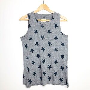 𝅺Current Elliott, grey blue star tank top